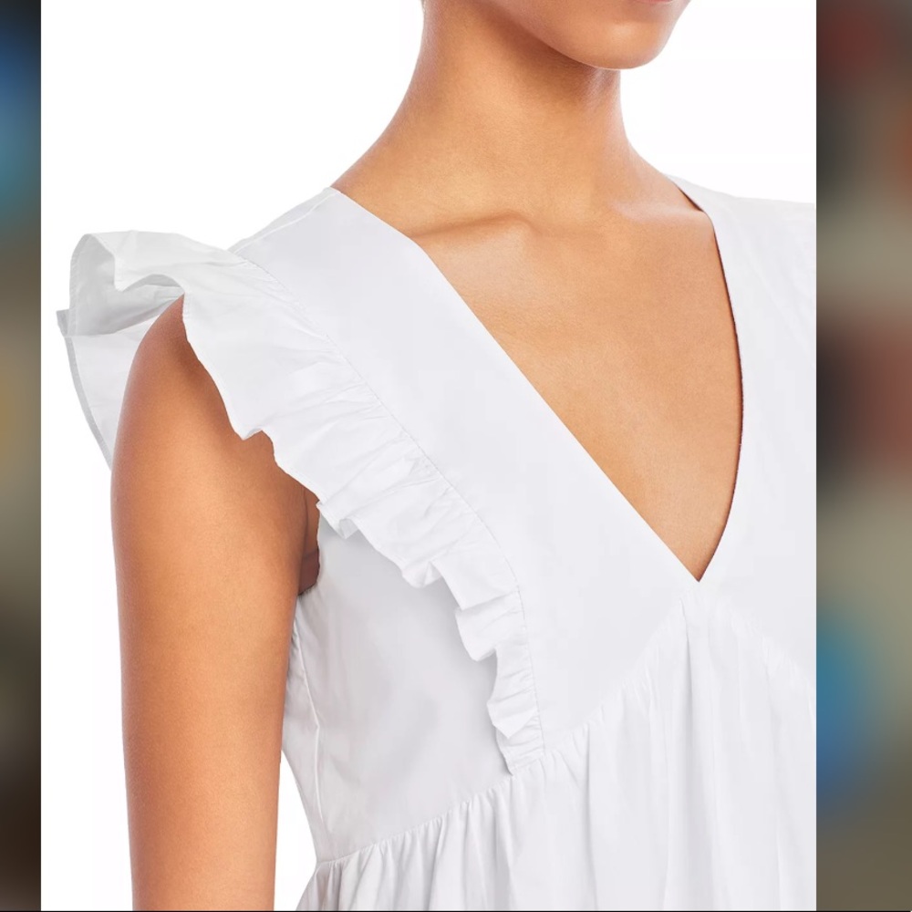 Aqua Ruffled Mini Dress - Picture 6 of 14